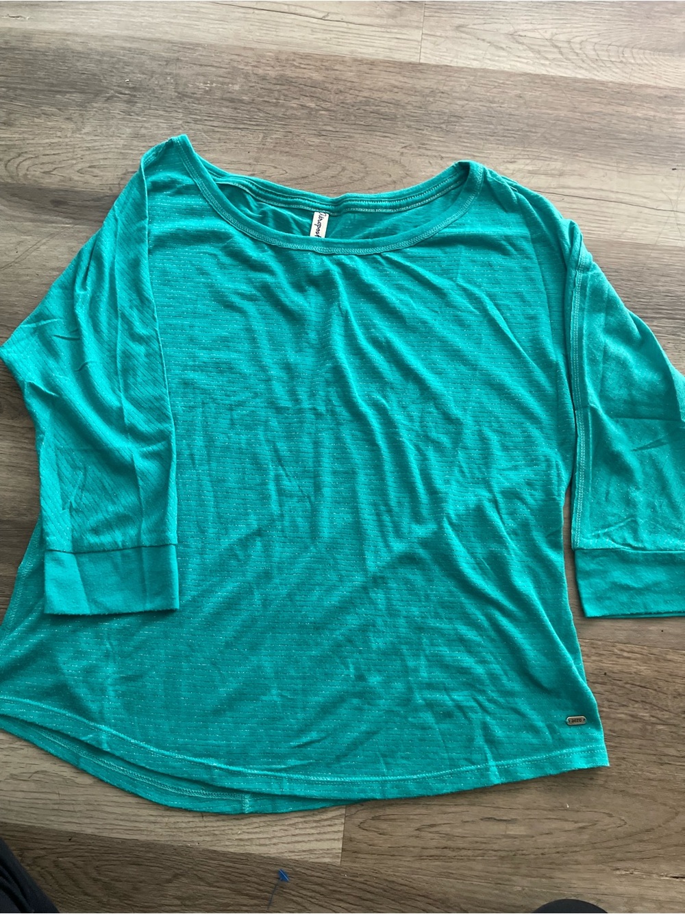 2012 Aeropostale Women’s Teal Boatneck 3/4 Sleeve Top
